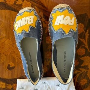 Chiara Ferragni Blue and Yellow Women's Shoes